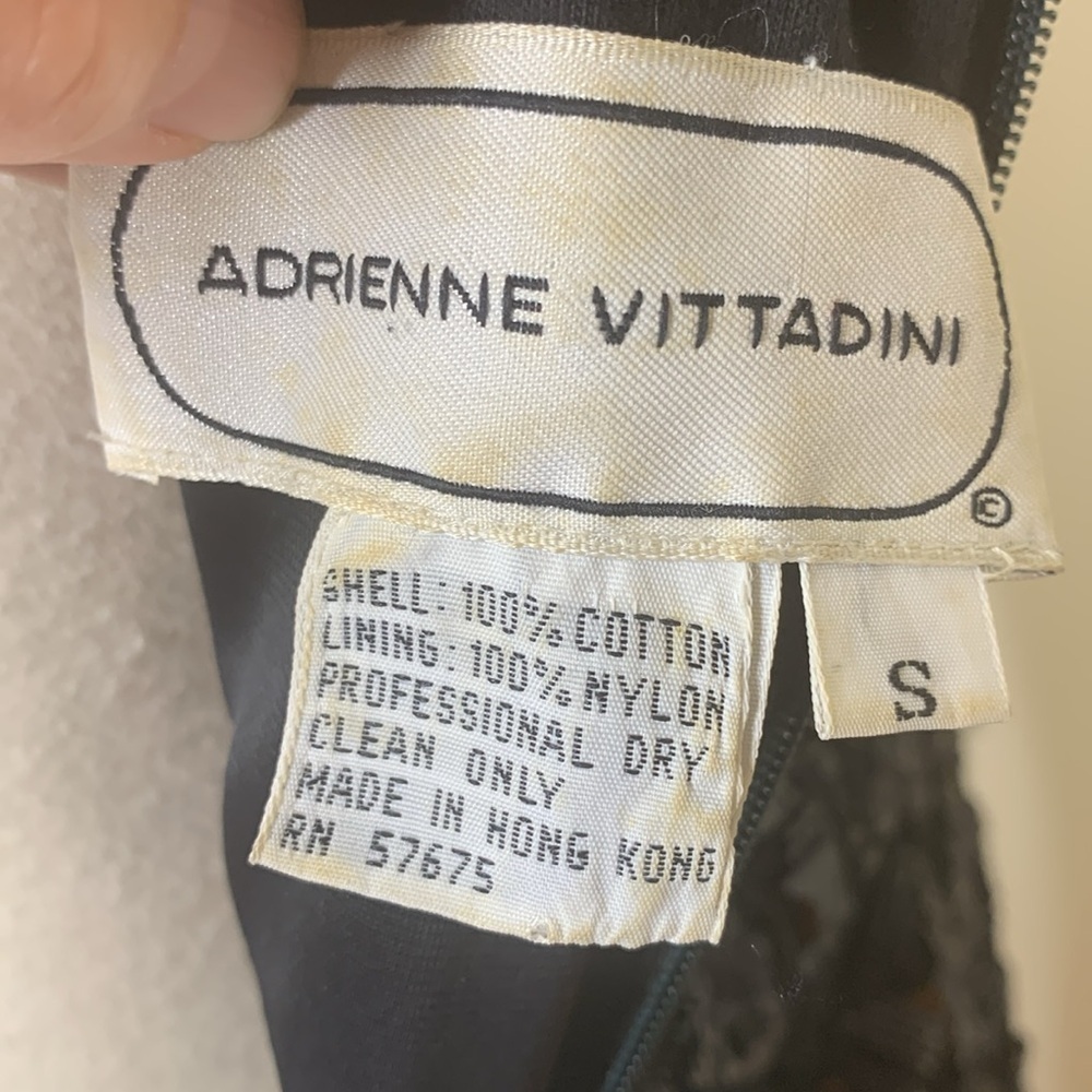 Adrienne Vittadini | Vintage Black Beaded Sequin Sheath Cocktail Party Dress S - Picture 15 of 17
